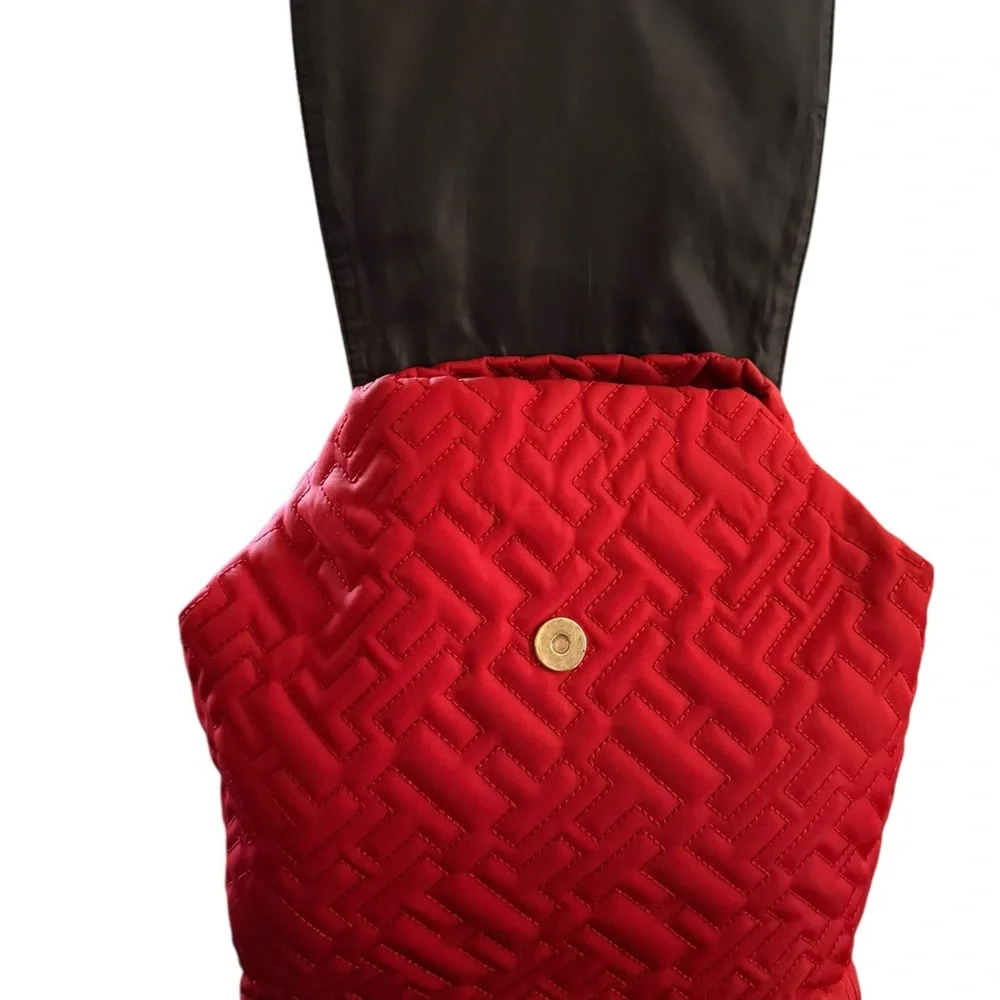 Tommy‎ Hilfiger Red Quilted Backpack